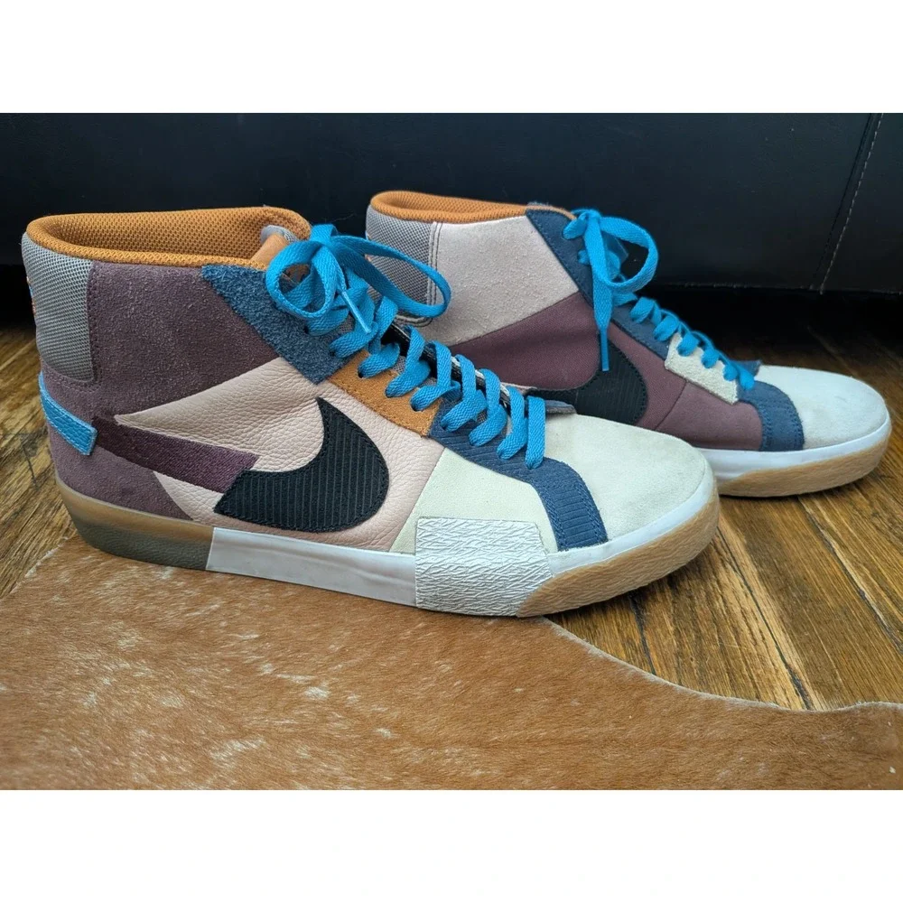 Nike SB Zoom Blazer Mid Premium Sneaker Mosaic Pack Men's Size 9.5 DA8854-600